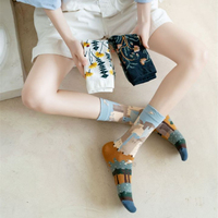 Gorąca sprzedaż kolorowe kreskówki kreatywna moda winorośli Graffiti nowość mężczyźni kobiety skarpetki zimowe ciepłe wygodne bawełniane skarpetki Dropship 3